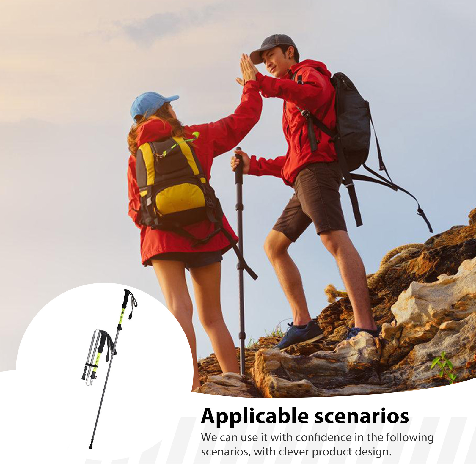 Outdoor Sport Climbing Gear - Bâton de randonnée en alliage d'aluminium